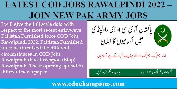 COD Jobs Rawalpindi